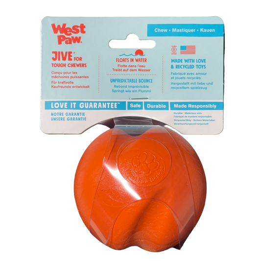 West Paw Jive Large 3.25 In Tangerine