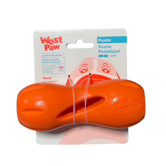 West Paw Qwizl Small 5.5 In Tangerine