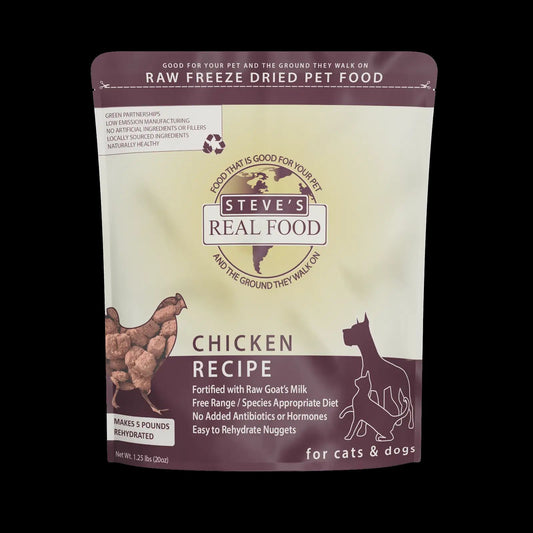 Steves Real Food  Freeze Dried Chicken Nuggets Dog And Cat 20 Oz