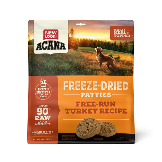 Acana Dog Food Freeze-Dried Patties Turkey Recipe 14 Oz