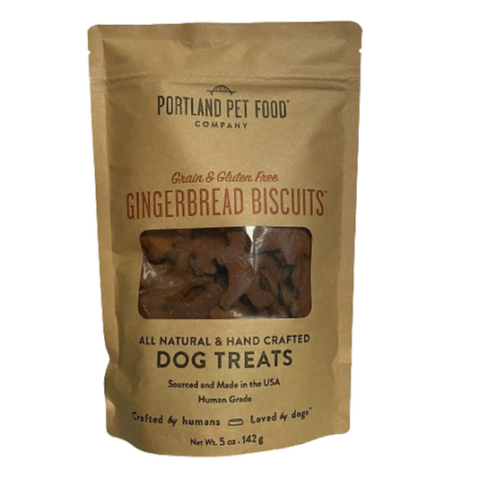 Portland Pet Food Grain And Gluten Free Gingerbread Biscuits 5 Oz