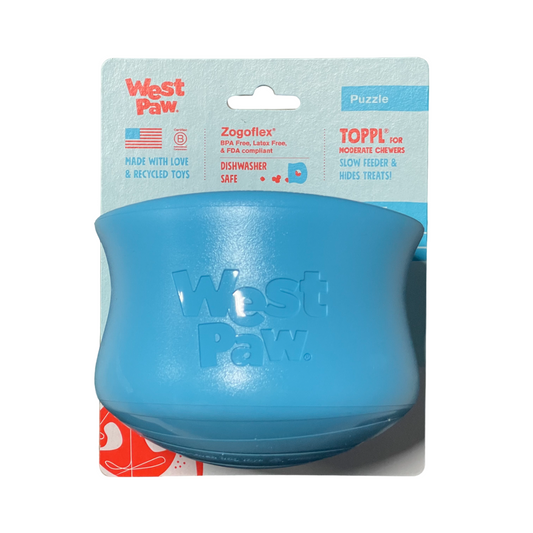 West Paw Toppl XL 4.75 In Aqua Blue