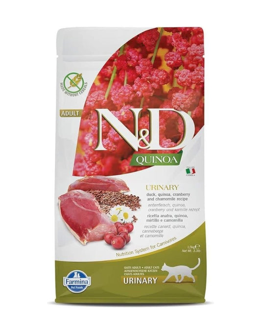 Farmina Natural And Delicious Functional Quinoa Urinary Duck Cranberry And Chamomille Dry Cat Food 3.3 Lbs